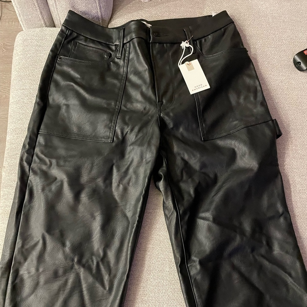 Brand New with Tags! Good American leather pants